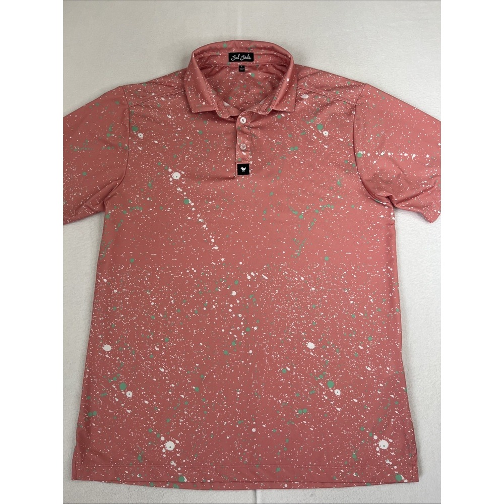 Bad Birdie Mens Golf Polo | Paint Splatter 2 The Sequel |  Large |